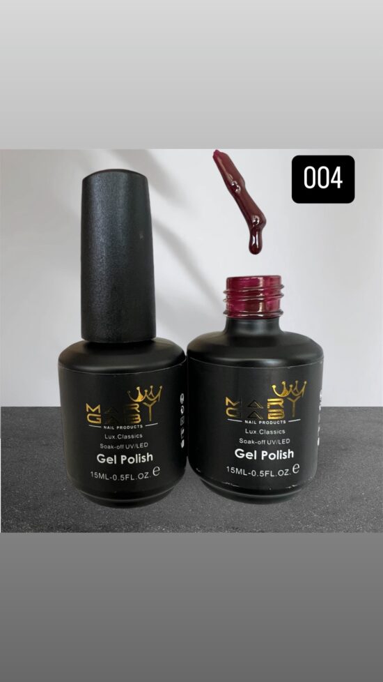 Gel Polish 15 ml No. 004 Curado en Lámpara