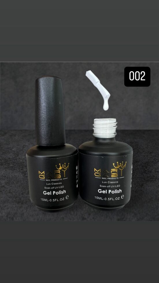 Gel Polish 15 ml No. 002 Curado en Lámpara