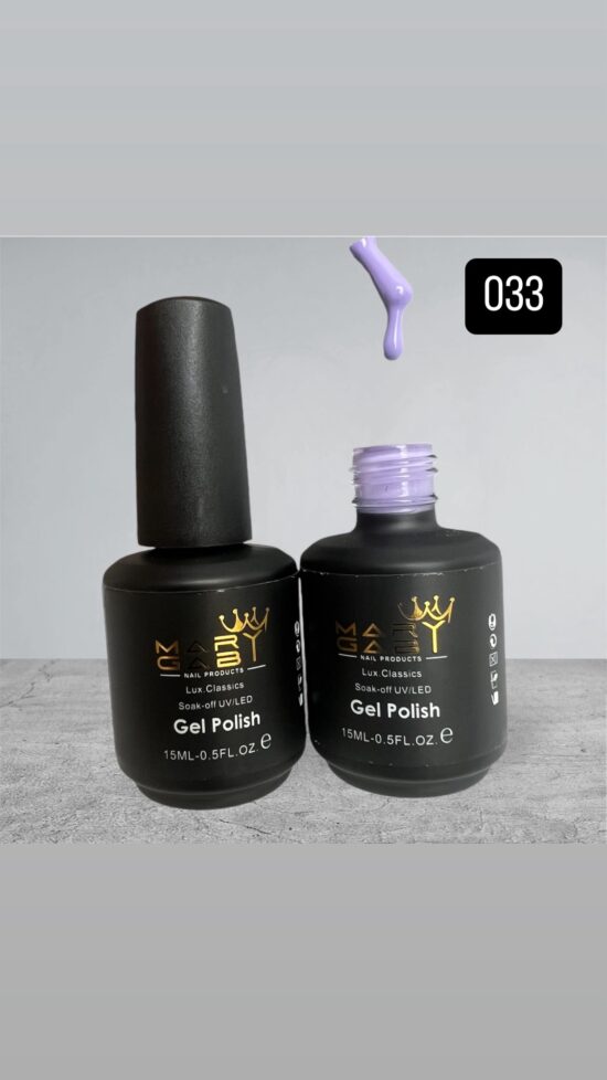 Gel Polish 15 ml No. 033 Curado en Lámpara